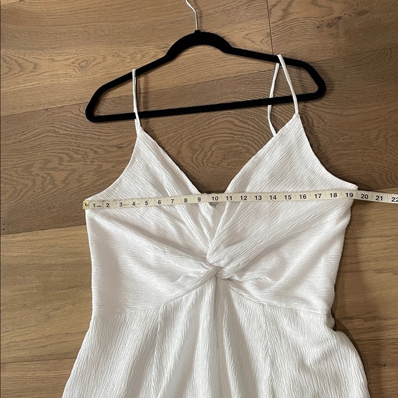 Abercrombie & Fitch White Crinkle Textured Twist-front Mini Dress X-Large Tall - Picture 11 of 14